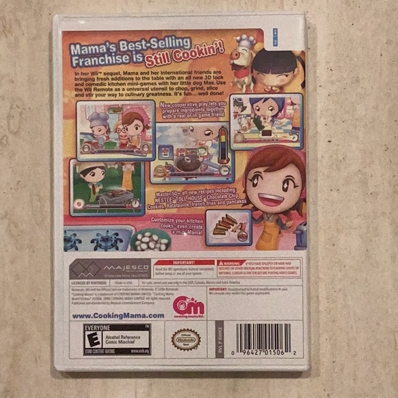 Cooking Mama World Kitchen & Cake Mania Mix Nintendo Wii Game Lot Of 2 Games - Picture 2 of 8